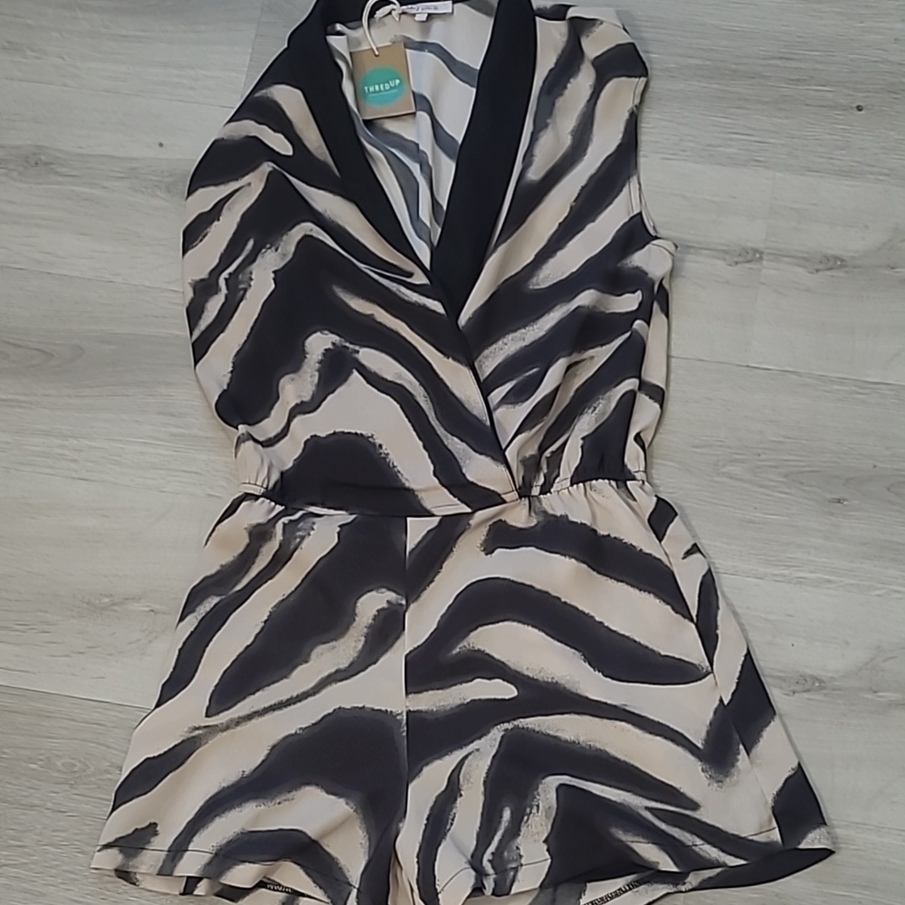 Express Zebra Print Romper